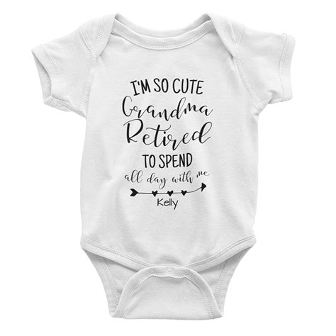 Amazon Com Grandma Baby Clothes I M So Cute Grandma Retired To Spend