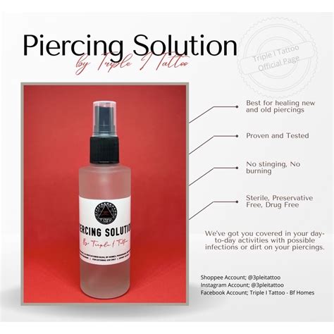 Piercing Solution Piercing Aftercare 60 Ml Shopee Philippines