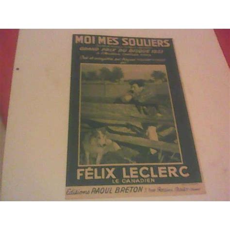 moi mes souliers felix leclerc 楽譜 売り手： zikboom85 id 119048539
