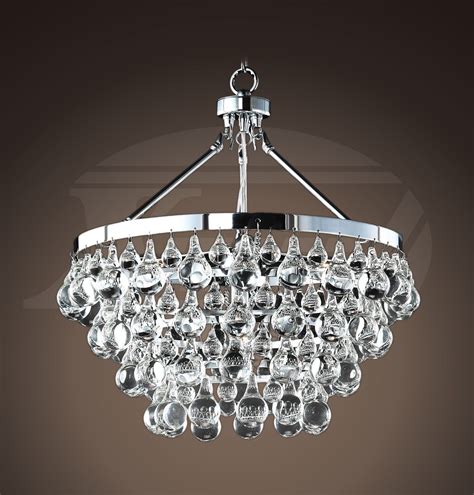 Modern Style Glass Crystal 5 Light Luxury Chrome Chandelier 19 Hx17 5