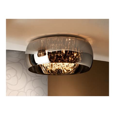 It is mounted on metal frame and fitted with 4 glass lampshades. Argos Oval Glass Bowl Flush Ceiling Light Fitting ...