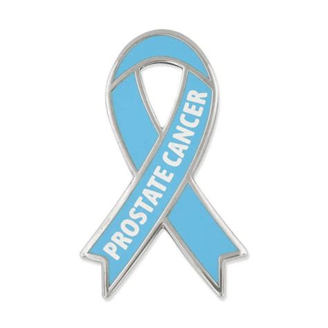 Pinmarts Prostate Cancer Light Blue Awareness Ribbon Enamel Lapel Pin