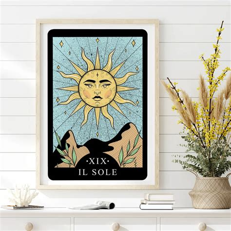 The Sun Tarot Card Premium Art Print By By Caz Art