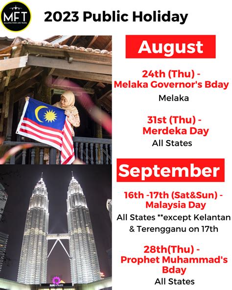 2023 Public Holidays In Malaysia Malaysia Food And Travel