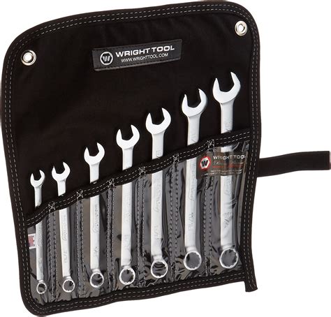 Wright Tool 707 Wrightgrip 7 Piece 12 Point Combination Wrench Set Silver