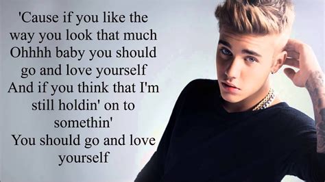 Love Yourself By Justin Bieber Lyrics Youtube