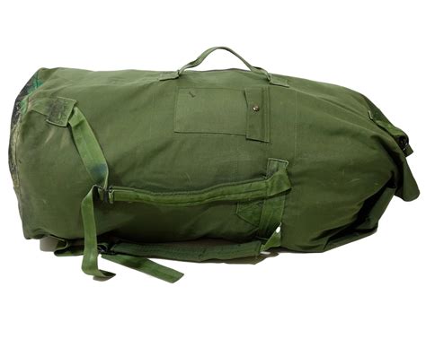 Us Army Surplus Large Duffle Bag With Shoulder Straps Carrying Handle