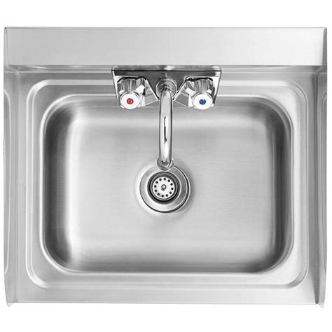 Armor 17 Stainless Steel Wall Hung Hand Sink With Faucet And Side Spl