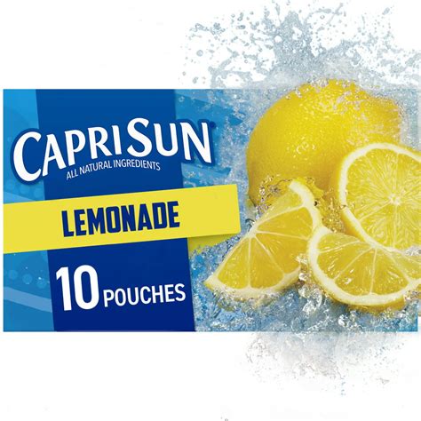 Capri Sun Lemonade Naturally Flavored Juice Drink 10 Ct Box 6 Fl Oz