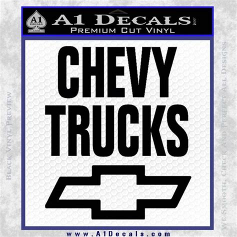 Chevy Trucks Decal Sticker Stacked A1 Decals