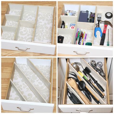 Clean off any dust or dirt with a damp rag. DIY Drawer Dividers | Diy drawer organizer, Kitchen drawer ...