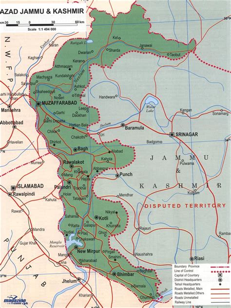 Map Azad Kashmir 