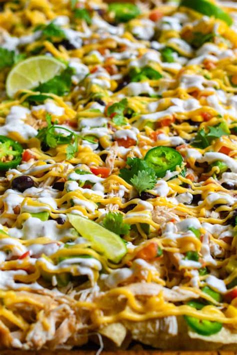Shred the chicken and enjoy with all of your favorite taco toppings! Instant Pot Nachos with Chicken & Homemade Queso Dip