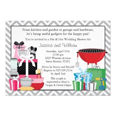 his and hers wedding shower invitation zazzle couple wedding shower couples wedding shower