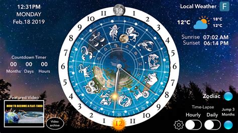 Flat Earth Sun Moon And Zodiac Clock V29 Paid Apk