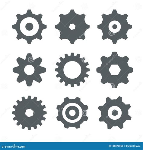 Cogs Gears Icons Stock Vector Illustration Of Technology 135870065
