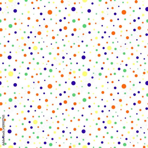 Seamless Vector Pattern With Dots Colorful Background