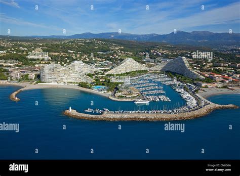 France Alpes Maritimes Baie Des Anges Villeneuve Loubet Port Marina Baie Des Anges Aerial