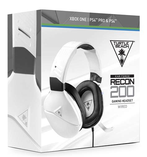 Turtle Beach Recon 200 White Amplified Gaming Headset Ps4 And Xbox One