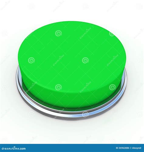 3d Green Button On White Background Stock Illustration Illustration