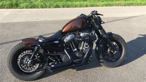 Harley Davidson Sportster Forty Eight Custom Bobber Brown Youtube