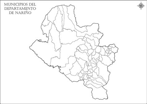 Mapa De Nariño Colombia Departamento Con Municipios Y Ciudades