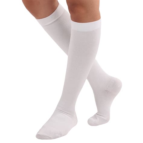 Absolute Support 20 30mmhg Firm Support Unisex Cotton Knee Hi Compression Socks A105wh2