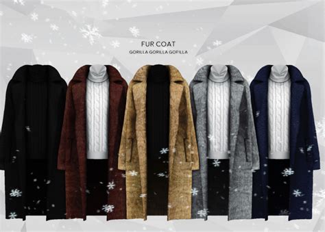 Sims Cc Patreon Fur Coat Fur Coats Fur Collar Coat