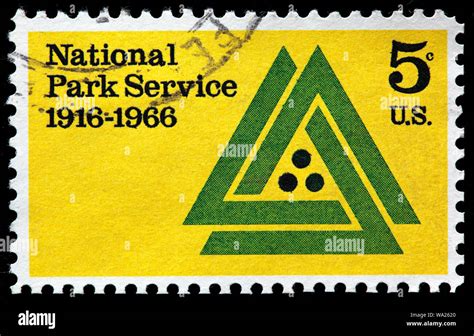 National Park Service Postage Stamp Usa 1966 Stock Photo Alamy