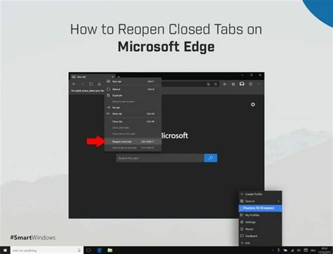 How To Reopen Closed Tabs On Microsoft Edge Smartwindows