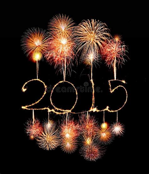 Happy New Year 2015 Made A Sparkler Stock Image Image Of Dark