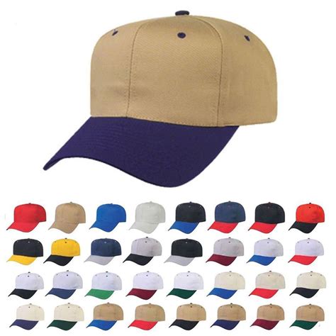 150 Lot Blank Two Tone Cotton Twill Baseball Hats Caps Snapback Wholes