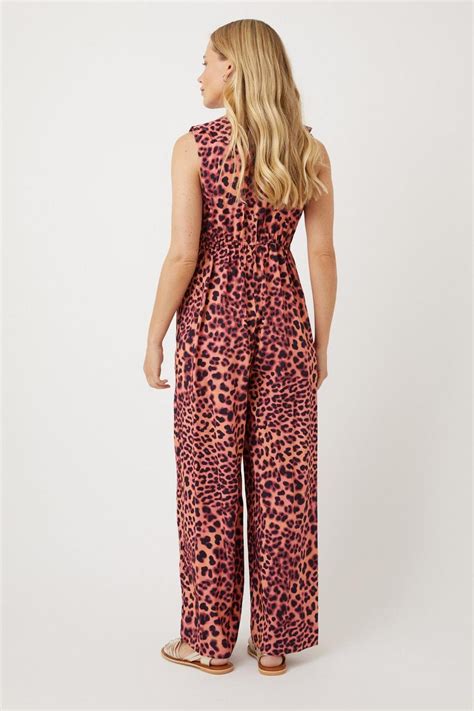 Jumpsuits Petite Coral Animal Jumpsuit Wallis