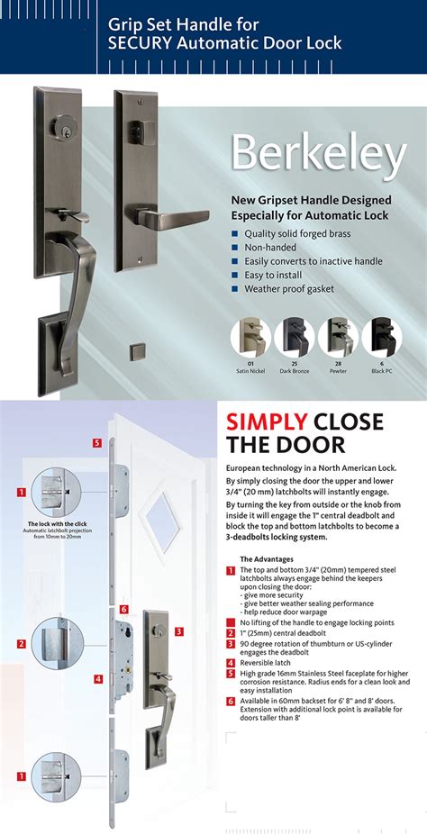 3 Point Lock Door Handle Nicks Building Supply