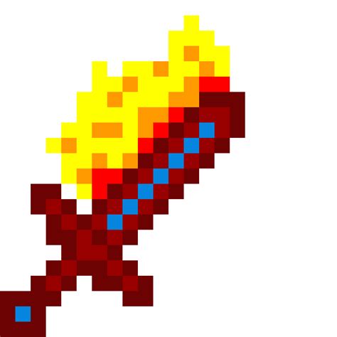 Netherite Sword Pixel Art