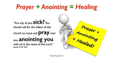 Let him call for the elders of the church, and let them pray over him, anointing him with oil in the name of the lord. Christian Prayer Station: Prayer With Anointing Oils