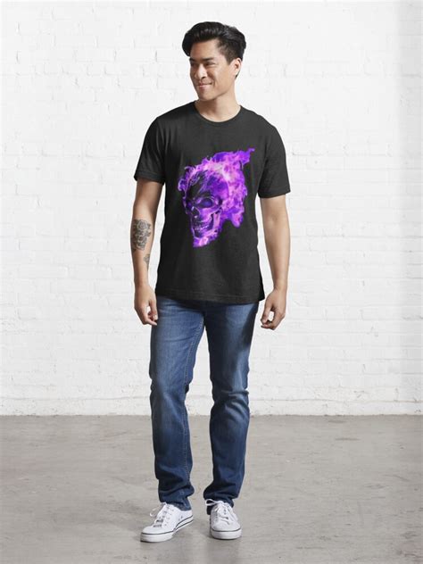 Purple Flaming Skull T Shirt For Sale By Wallfower Redbubble