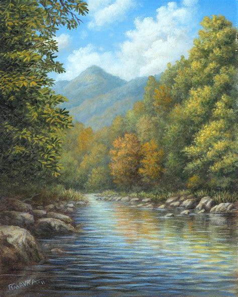 River View Smoky Mountains Painting By Robert Wavra