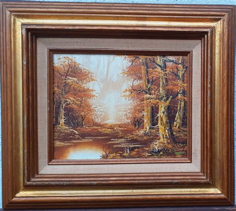 Obraz olejny na płótnie las puszcza w ramie drew Rakszawa Licytacja na Allegro Lokalnie