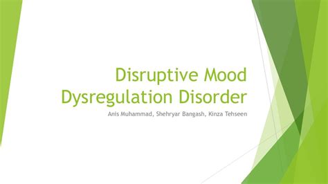Disruptive Mood Dysregulation Disorder