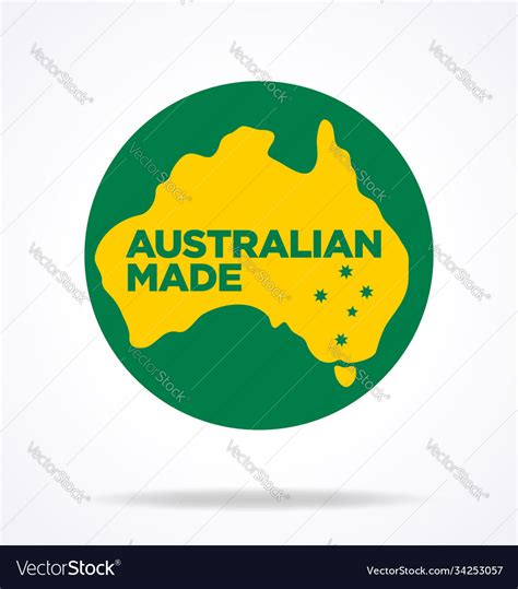 Australian Made In Australia Logo Royalty Free Vector Image