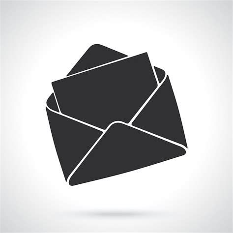 Premium Vector Vector Illustration Silhouette Of Opened Mail Envelope