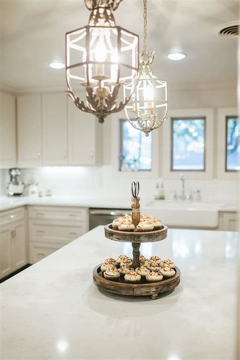 White French Chandeliers French Kitchen
