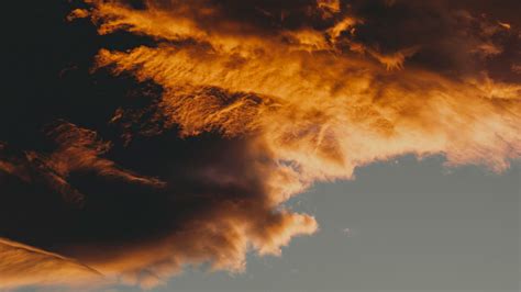 Download Wallpaper 1920x1080 Clouds Sky Sunset Porous