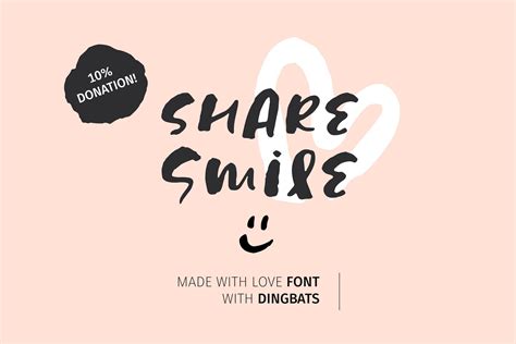 Share Smile Font Hand Lettered Font Script Typeface Brush Etsy