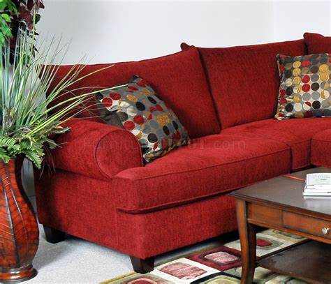 The red sofa is a furniture block that can be crafted in a furniture workbench after acquiring its blueprint. Red Fabric Contemporary Sectional Sofa w/Rolled Arms