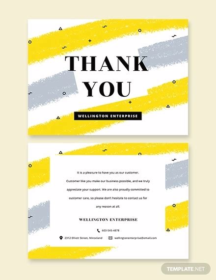 15 Business Thank You Cards Printable Psd Eps Format
