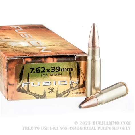20 Rounds Of Bulk 762x39mm Ammo By Federal 123gr Fusion
