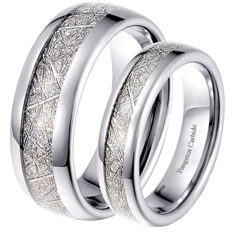Best reviews guide analyzes and compares all matching rings of 2021. His and Hers Matching Tungsten Meteorite Wedding Couple ...