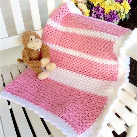 Easy Baby Blanket Crochet Pattern Beginner Or Intermediate Baby